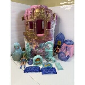 1985 Mattel Princess Of Power She-Ra Crystal Castle With Pieces, Dolls, Moonbeam